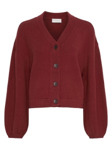 MOSS COPENHAGEN Kardigan "Zafina" w kolorze bordowym rozmiar: S/M