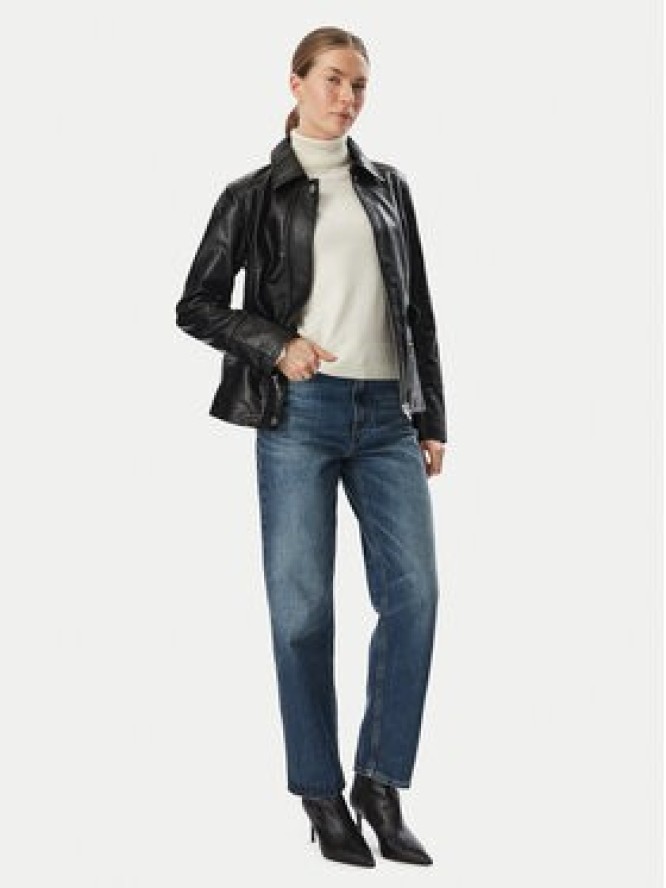 Guess Kurtka z imitacji skóry W6YL17 W2907 Czarny Regular Fit