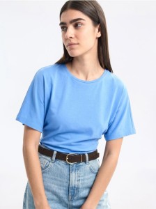 T-shirt z modalem - jasnoniebieski