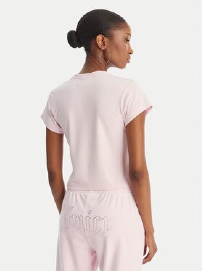 Juicy Couture T-Shirt Capped JCWCT126318 Różowy Slim Fit