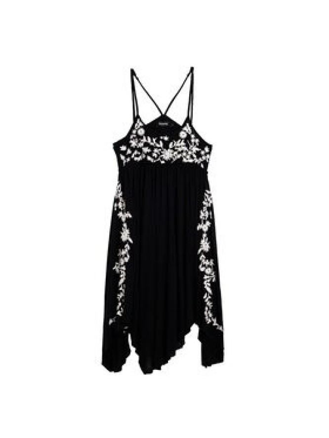 Desigual Sukienka letnia Cassatt 26SWVK42 Czarny Regular Fit