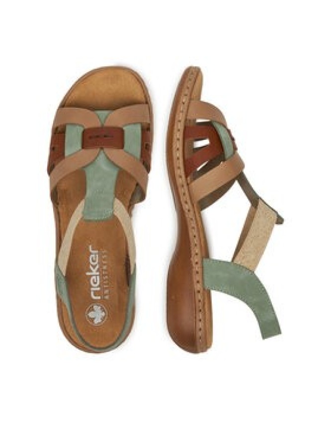 Rieker Sandały 65918-52 Zielony