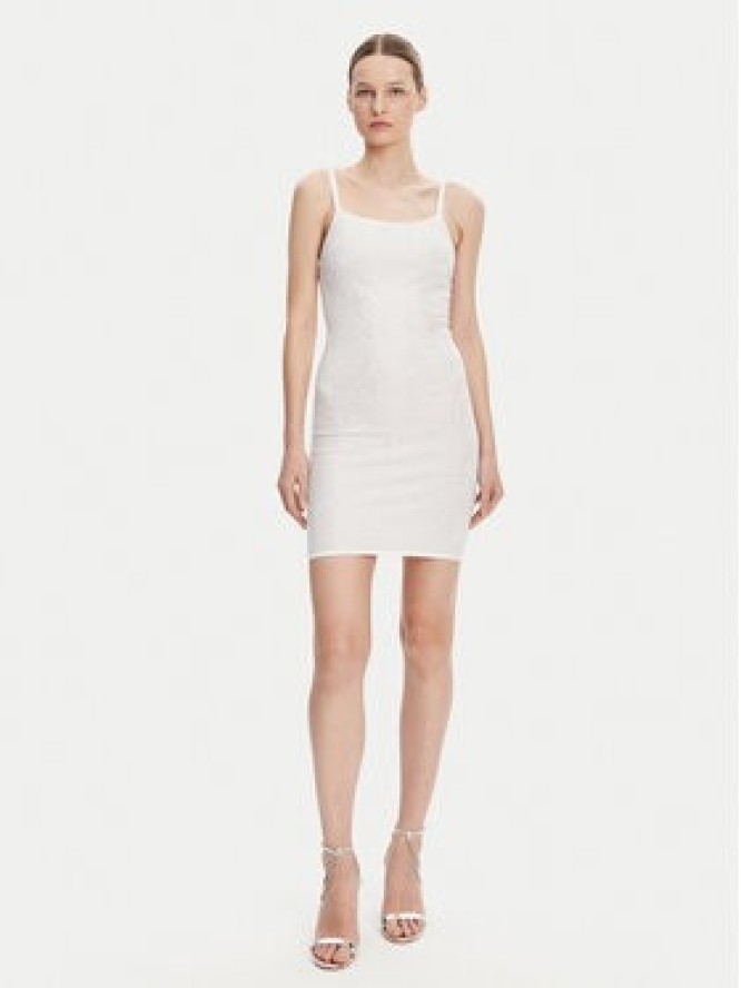 Guess Sukienka dzianinowa W5GK45 Z3MN2 Biały Regular Fit
