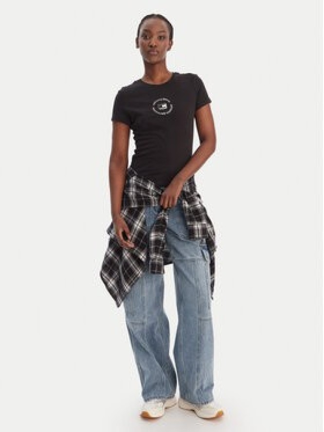 Tommy Jeans T-Shirt DW0DW22273 Czarny Slim Fit