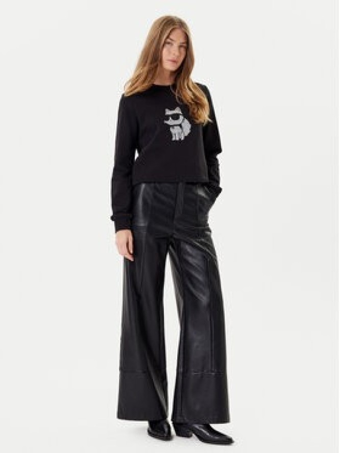 KARL LAGERFELD Bluza A3W20066 Czarny Regular Fit