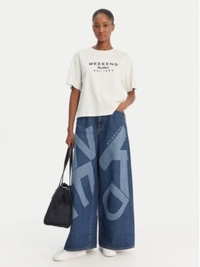 Weekend Max Mara T-Shirt Sabato 2615941112 Biały Regular Fit