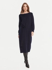 Gaudi Sukienka dzianinowa 521FD13001 Granatowy Relaxed Fit