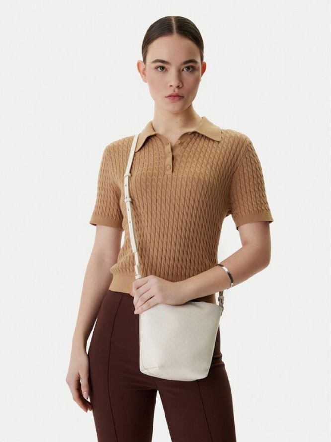 Calvin Klein Torebka Emblem Aop Sm Bucket Crossbody LV04F3506G Biały