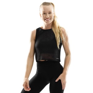 Damska treningowa koszulka crop top bez rękawów Fitness Siroko Beat