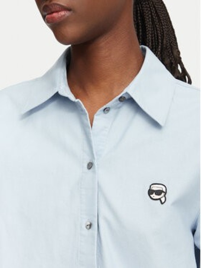 KARL LAGERFELD Koszula B3W11030 Niebieski jasny Regular Fit