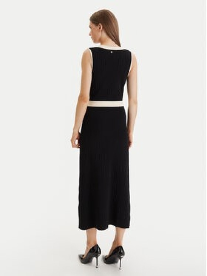 LOLA CASADEMUNT Sukienka dzianinowa LS2616160 Czarny Regular Fit