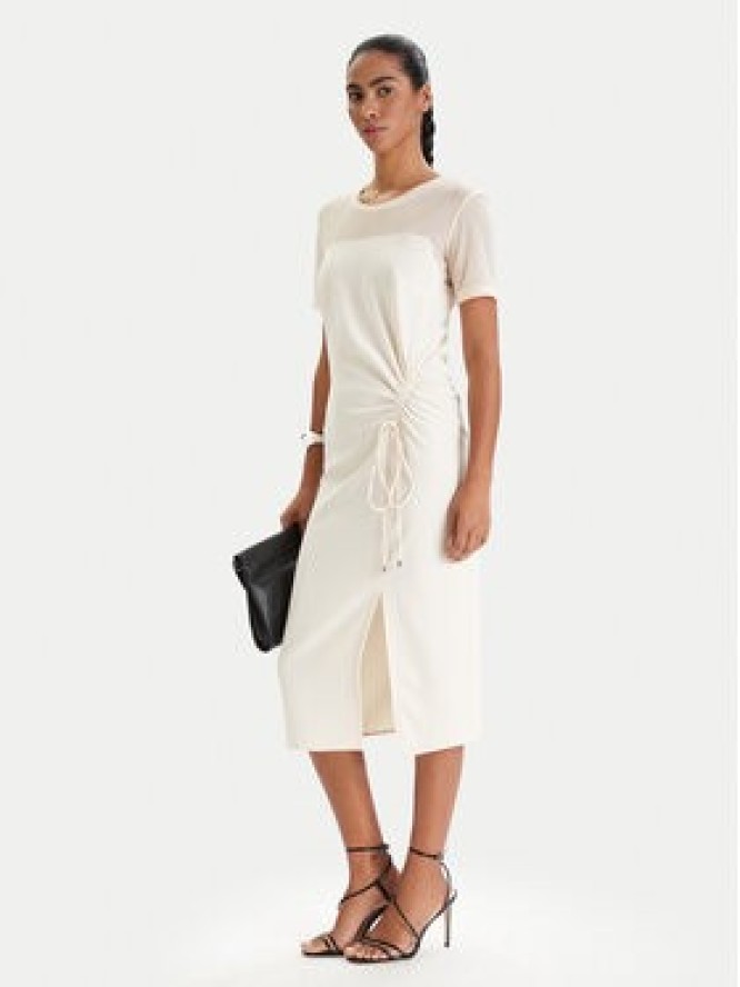 Patrizia Pepe Sukienka koktajlowa 8A1596/A701-W409 Écru Regular Fit