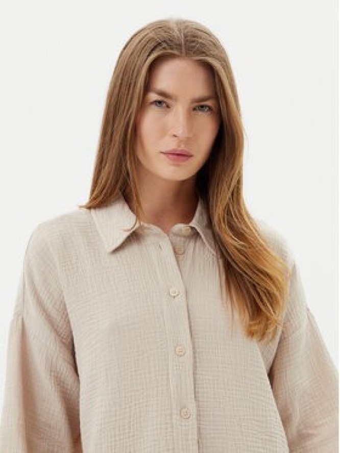 Vero Moda Koszula Natali 10279685 Beżowy Standard Fit