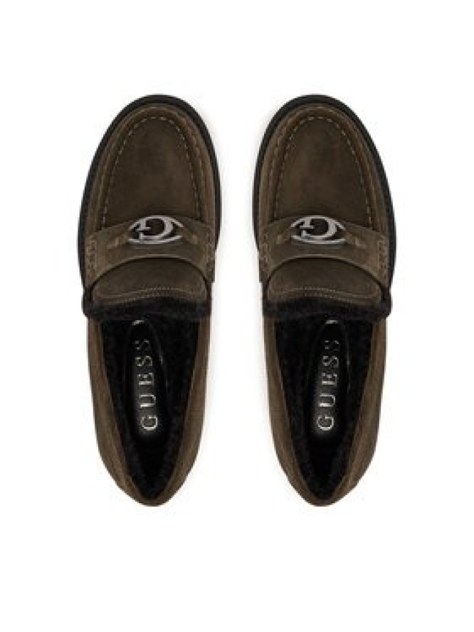 Guess Loafersy FLFYKY SUE14 Zielony
