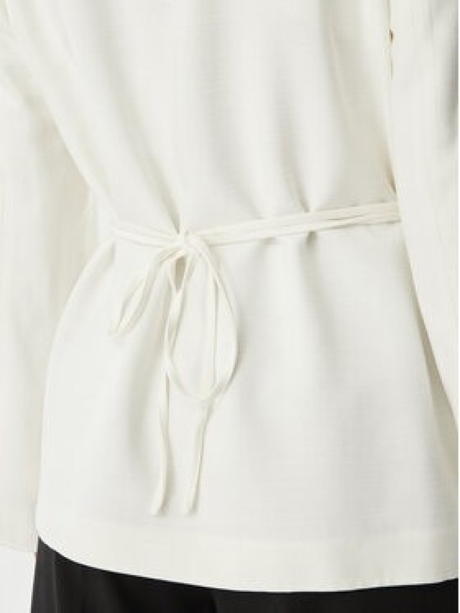 Calvin Klein Marynarka LV044F408G Kremowy Regular Fit