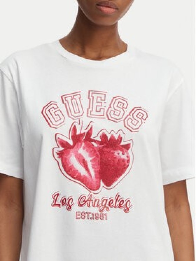 Guess T-Shirt V6GI14 K2981 Biały Relaxed Fit