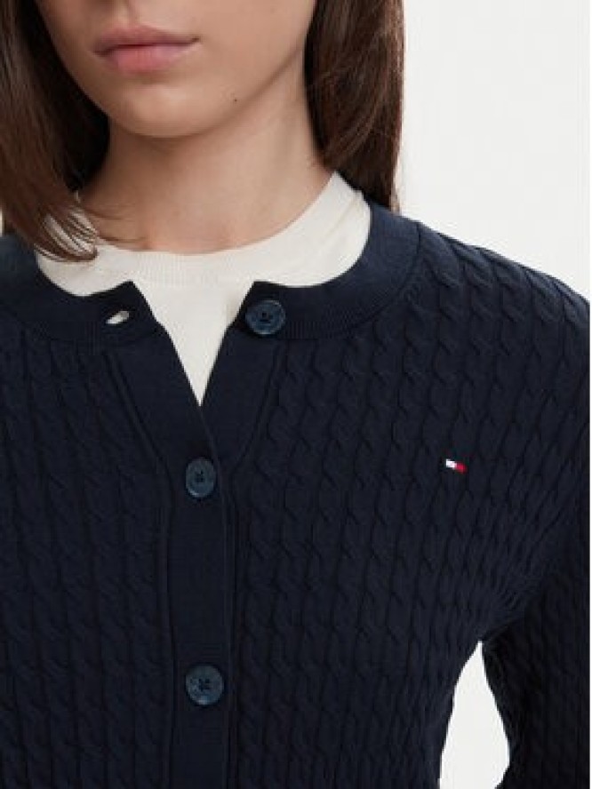 Tommy Hilfiger Kardigan WW0WW43329 Granatowy Regular Fit