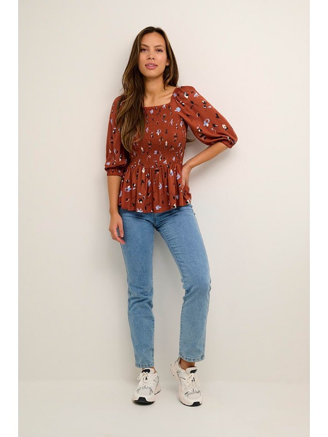 Kaffe Bluzka w kolorze jasnobrązowym rozmiar: 44