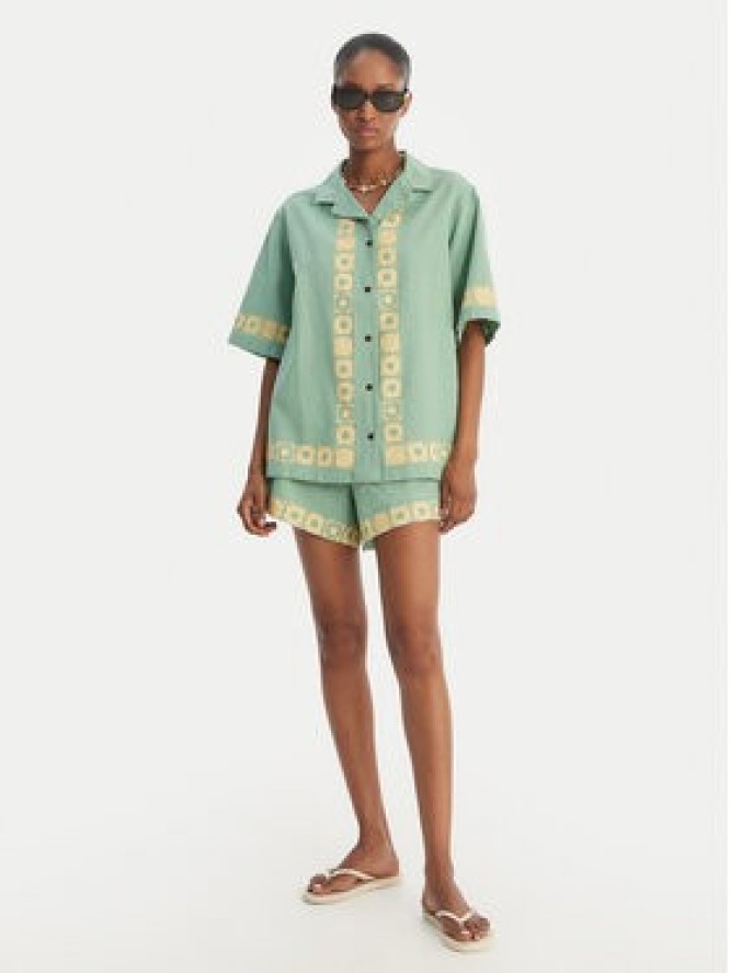 Quiksilver Koszula Bahamas EQWWT03145 Zielony Relaxed Fit