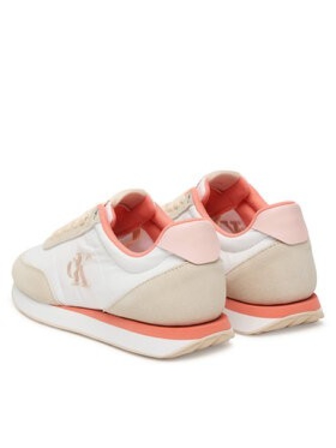 Calvin Klein Sneakersy Retro Runner Lace Up YW0YW01990 Biały