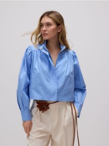 Bawełniana kurtka - jasnoniebieski