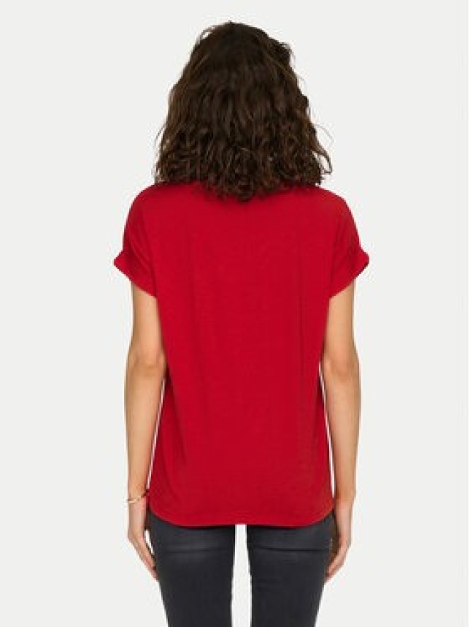 ONLY T-Shirt Moster 15106662 Czerwony Regular Fit