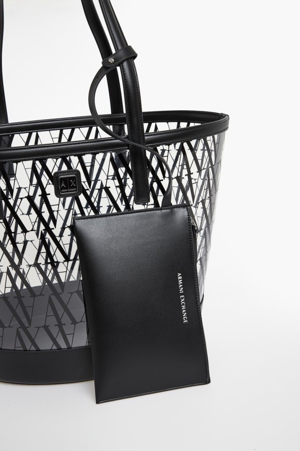 Torebka damska transparentny shopper ARMANI EXCHANGE
