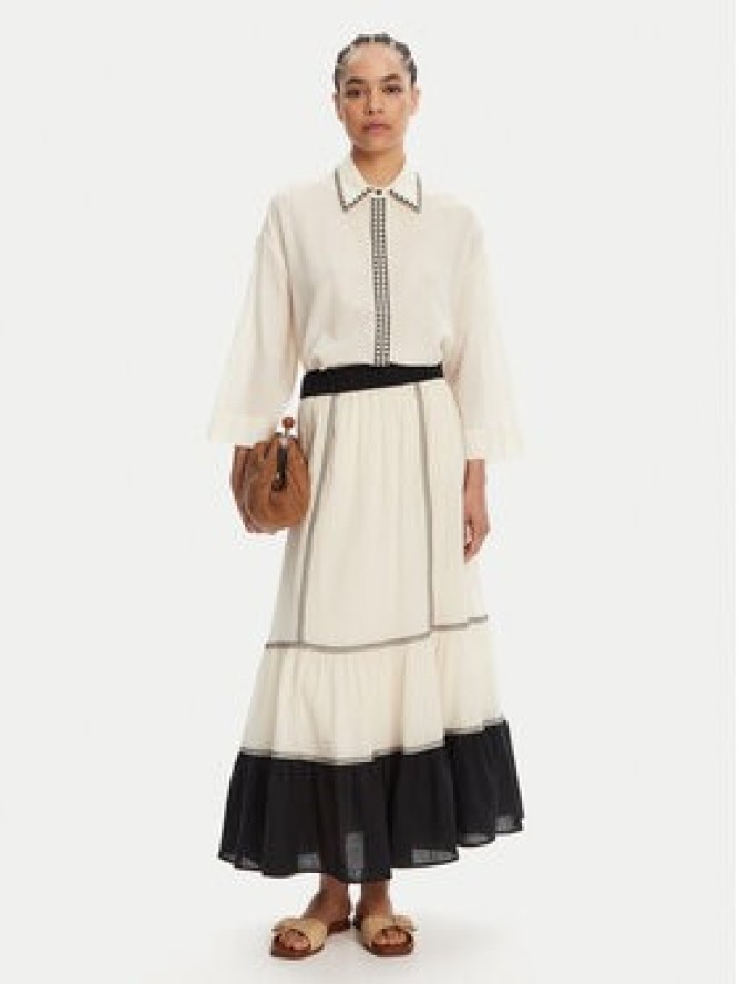 Devotion TWINS Koszula Gaia 025.001G Écru Regular Fit