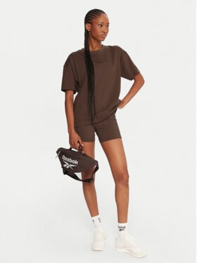 Reebok T-Shirt RK25315CCW Brązowy Regular Fit