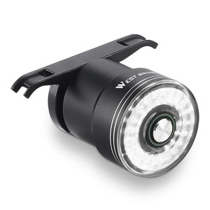 Inteligentna tylna lampa rowerowa, czujnik hamulca - Przezroczysta / Płaska