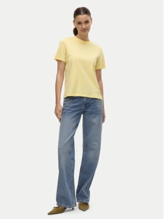 Vero Moda T-Shirt Paulina 10316991 Żółty Regular Fit