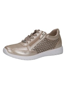 Caprice Skórzane sneakersy w kolorze złotym rozmiar: 39