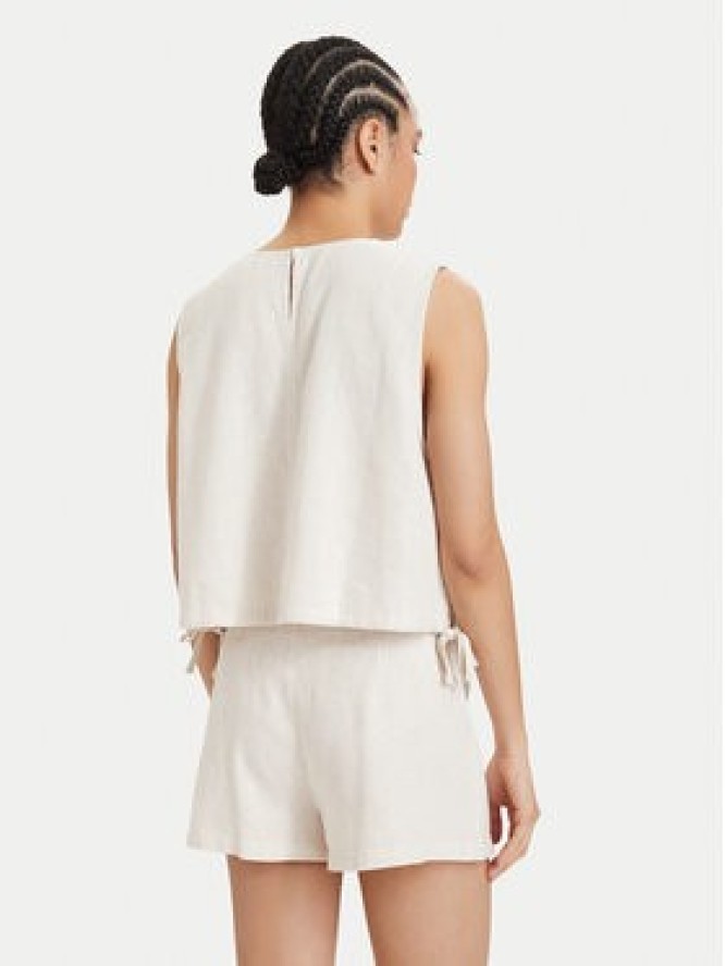 Tommy Jeans Top DW0DW22779 Beżowy jasny Regular Fit