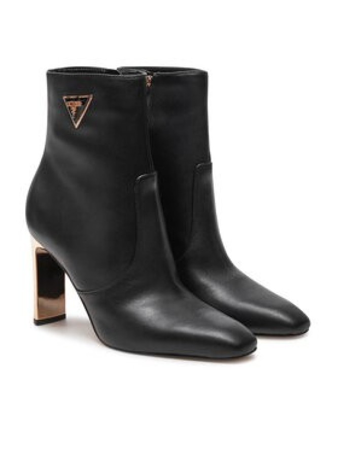 Guess Botki Caitte FLDCAT LEA10 Czarny