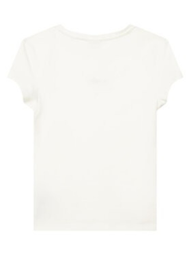 Guess T-Shirt V6YI01 K4258 Kremowy Slim Fit