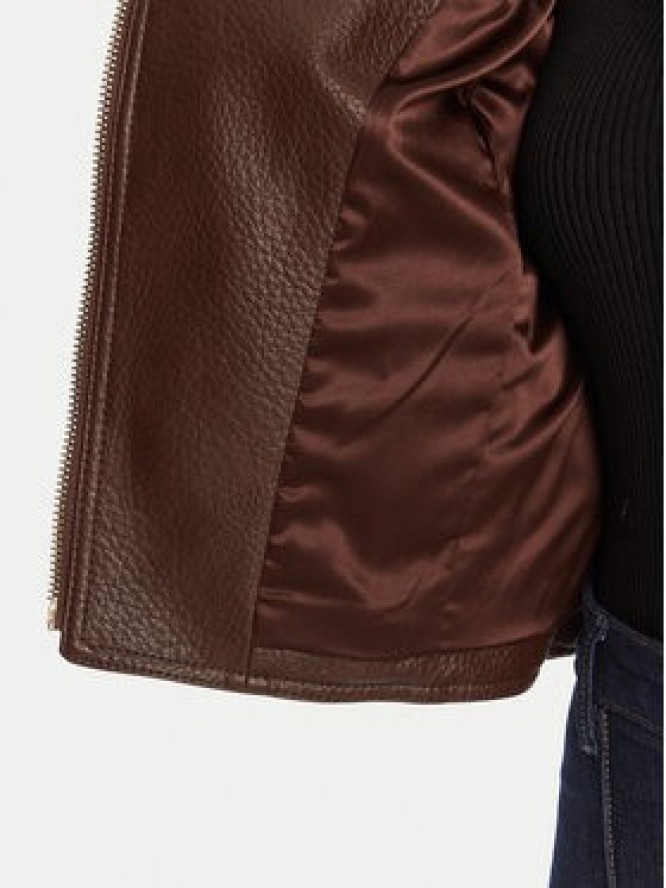 Guess Kurtka z imitacji skóry W5YL19 WHDS0 Brązowy Regular Fit