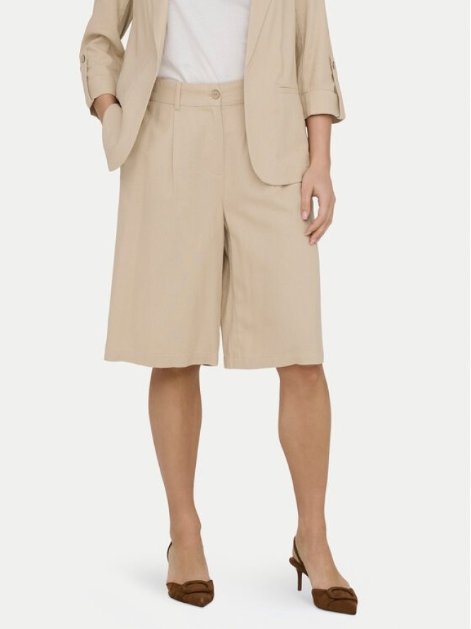 ONLY Bermudy Goa 15363720 Beżowy jasny Loose Fit