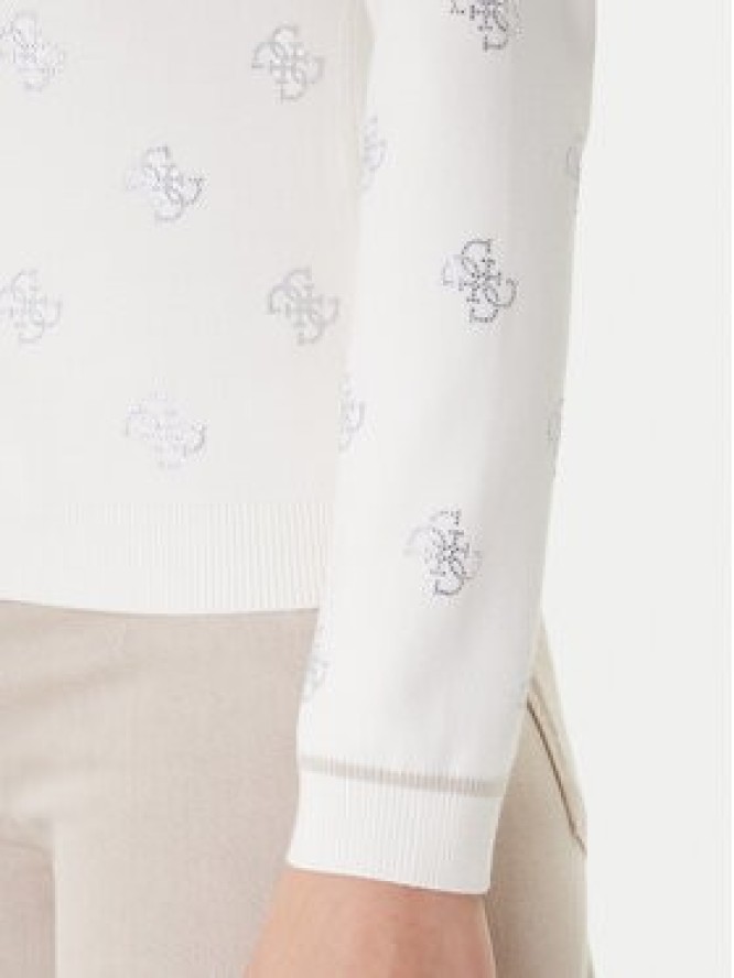 Guess Kardigan W6GR18 Z0605 Biały Regular Fit