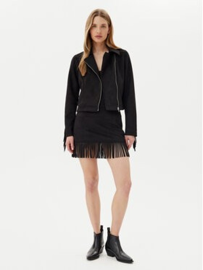 Noisy May Kurtka z imitacji skóry Abby 27033110 Czarny Regular Fit