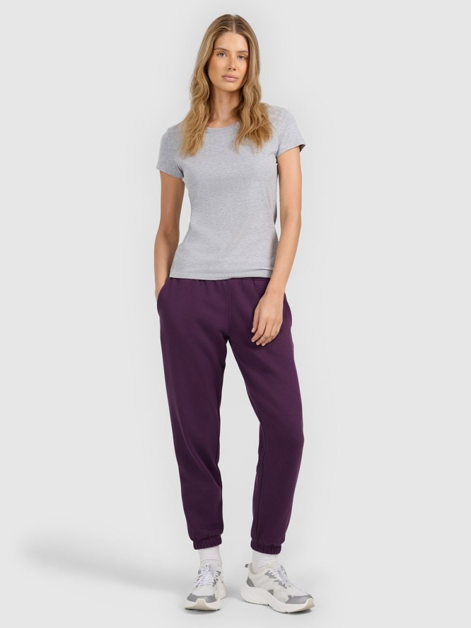 4F T-shirt slim gładki damski M