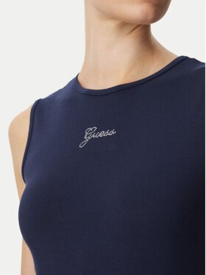 Guess Top W6YP17 K3881 Granatowy Regular Fit