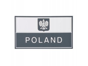 Emblemat patch flaga Polski z godłem