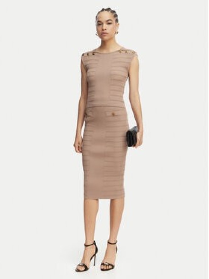 Guess Spódnica ołówkowa W5YD66 Z0130 Brązowy Slim Fit