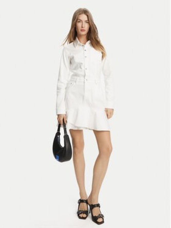 Karl Lagerfeld Jeans Sukienka jeansowa A2W13046 Biały Regular Fit