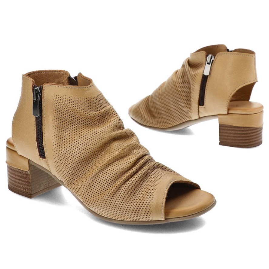 Beżowe Sandały Venezia Stylowe Buty Damskie