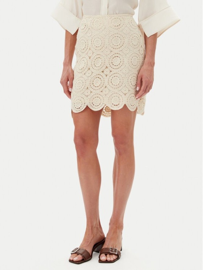 Vila Spódnica mini Risse 14105865 Beżowy Regular Fit