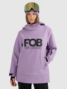 4F Bluza snowboardowa z softshellu membrana 5000 damska - fioletowa XL