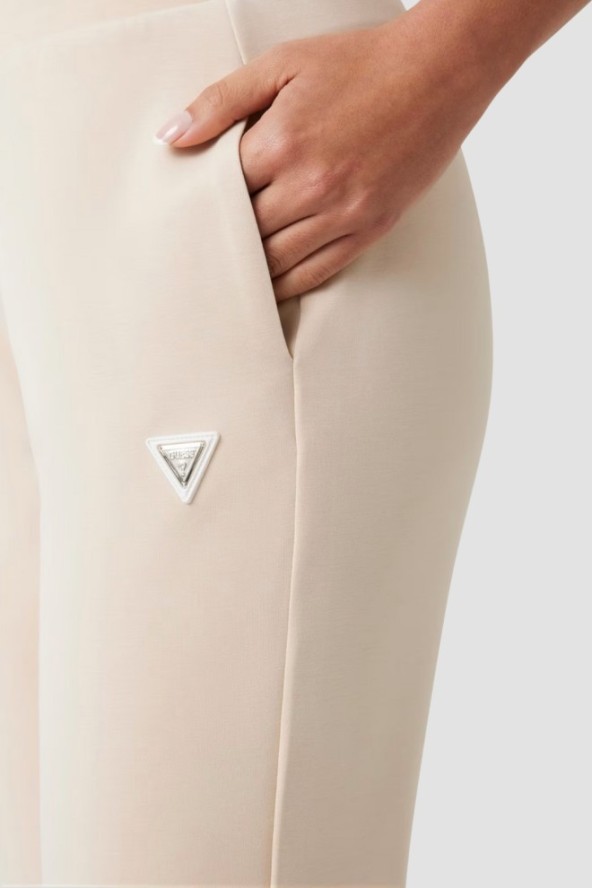 GUESS Spodnie damskie dresowe w kolorze taupe Olympe, Rozmiar M