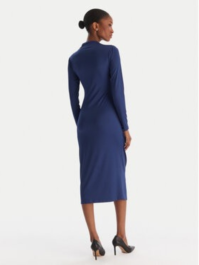 ACCESS FASHION Sukienka koktajlowa 54-3040-225 Granatowy Slim Fit