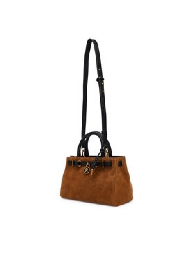 Tommy Hilfiger Torebka American Icon Mini Tote Suede Le AW0AW18202 Brązowy jasny